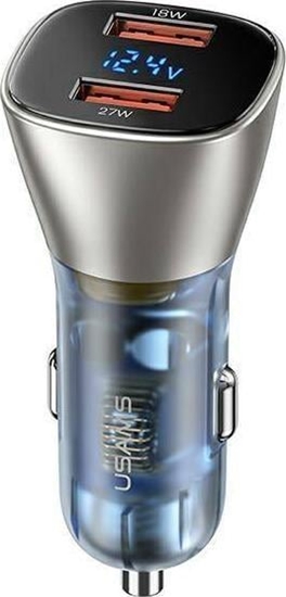 Picture of adowarka Usams USAMS ad. sam. C29 45W 2xUSB-A Fast Charge jasno zoty/light gold CC154CC01(US-CC154)