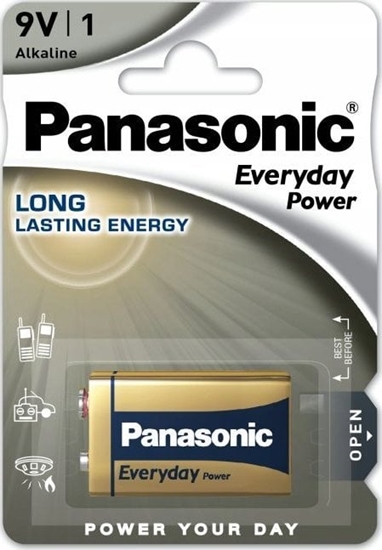 Picture of Akumulator Panasonic PANASONIC Alkalické baterie Everyday Power 6LF22EPS/1BP 9V 9V (Blistr 1ks)