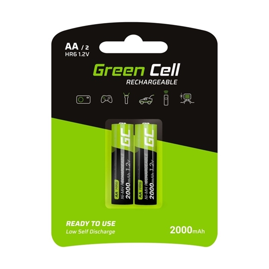 Изображение Akumulatorki Paluszki 2x AA HR6 2000mAh 