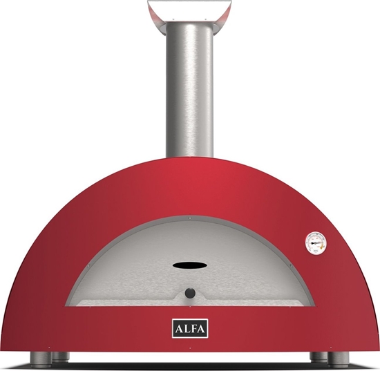 Picture of Alfa Forni Moderno 3 Pizze Wood red