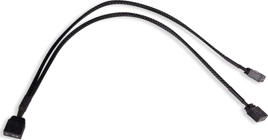 Изображение Alphacool Alphacool Y-Splitter aRGB 3-Pin auf 2x 3-Pin 30cm - schwarz