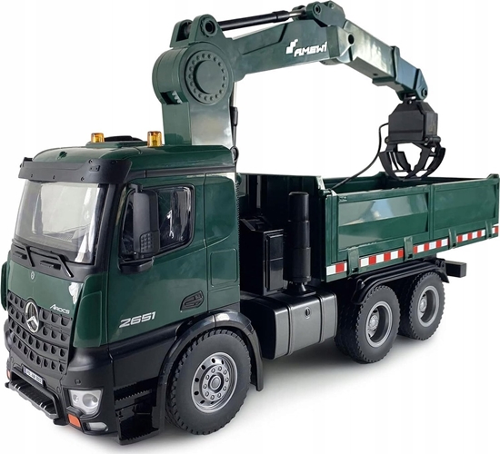 Picture of Amewi AMEWI Mercedes-Benz Arocs Licens Crane Truck w. Tipper RTR green