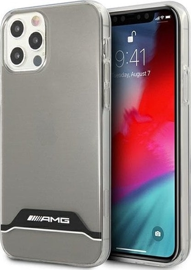 Picture of AMG AMHCP12MTCBW iPhone 12/12 Pro przezroczysty/transparent hardcase Electroplate Black&White