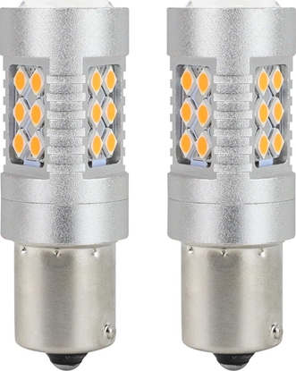 Attēls no AMiO arówki led canbus 3030 24smd 1156 bau15s py21w pomaraczowa 12v/24v