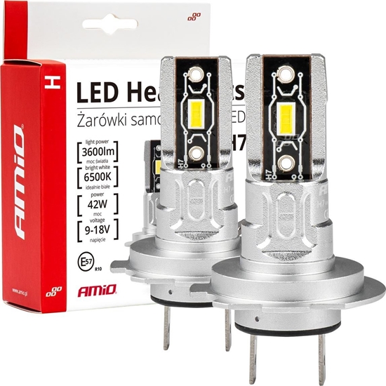 Picture of AMiO arówki samochodowe led seria h-mini h7 h18 6500k canbus amio-03332