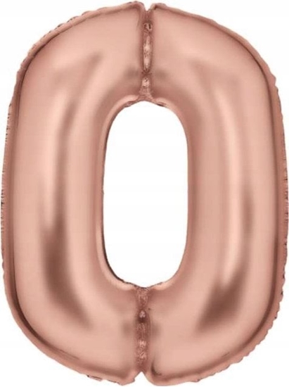 Изображение AMSCAN Balon foliowy cyfra 0 satynowy róowe zoto 86cm 9917312