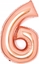 Attēls no AMSCAN Balon foliowy cyfra 6 róowe zoto 46x66cm 9913221