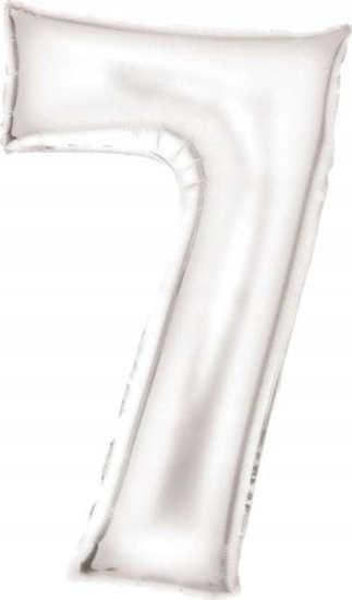 Picture of AMSCAN Balon foliowy cyfra 7 satynowa biaa 86cm 9917299