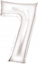 Изображение AMSCAN Balon foliowy cyfra 7 satynowa biaa 86cm 9917299