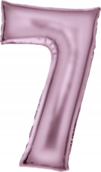 Picture of AMSCAN Balon foliowy cyfra 7 satynowy pastelowy ró 86cm spakowany 9917329