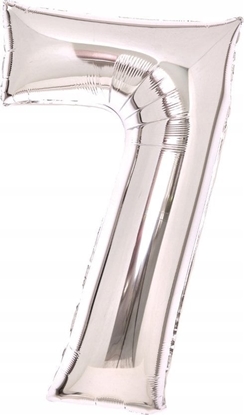 Attēls no AMSCAN Balon foliowy cyfra 7 srebrna 45x66cm 9913232