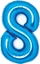 Attēls no AMSCAN Balon foliowy cyfra 8 niebieska 49x66cm 9914058