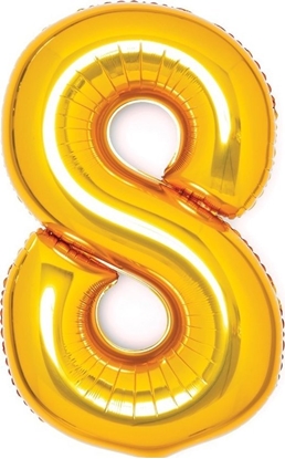 Изображение AMSCAN Balon foliowy cyfra 8 zota 49x66cm 9913213