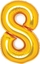 Изображение AMSCAN Balon foliowy cyfra 8 zota 49x66cm 9913213