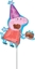 Изображение AMSCAN Balon foliowy do patyka winka Peppa - 33 cm uniwersalny