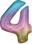 Изображение AMSCAN Balon foliowy dua cyfra 4 Tcza Pastel 65x86cm N34 spakowany 9909702