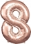 Изображение AMSCAN Balon foliowy dua cyfra 8 róowe zoto 57x86cm 9906283
