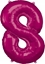 Picture of AMSCAN Balon foliowy dua cyfra 8 róowy 57x86cm 9907291