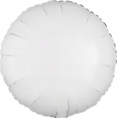 Attēls no AMSCAN Balon foliowy metalik biay okrgy 43cm 9914089