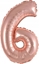 Изображение AMSCAN Balon foliowy mini cyfra 6 róowe zoto 29x40cm 9909694