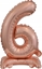 Изображение AMSCAN Balon foliowy mini cyfra 6 ze stopk róowe zoto 22x40cm 9911739
