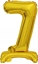 Attēls no AMSCAN Balon foliowy mini cyfra 7 ze stopk zoto 22x40cm 9910075