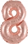 Изображение AMSCAN Balon foliowy mini cyfra 8 róowe zoto 29x40cm 9909696