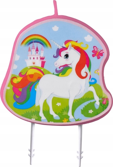 Изображение AMSCAN wieczka urodzinowa figurka Unicorn Jednoroec 9904371