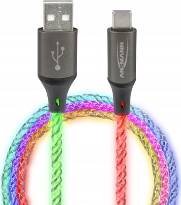 Изображение Ansmann USB-A / USB-C Cable with LED Lighting 100cm 1700-0158
