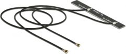 Attēls no Delock Dual Band WLAN WiFi 6 Twin Antenna 2 x I-PEX Inc., MHF® 4L plug 5 dBi 2 x 25 cm PCB internal self adhesive