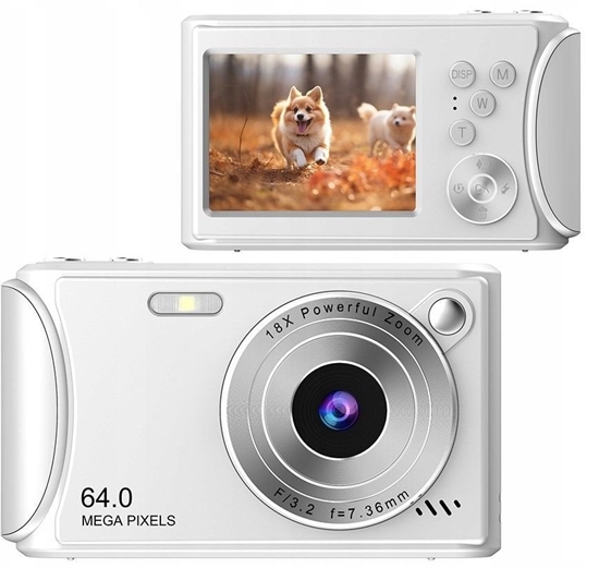 Picture of Aparat Cyfrowy Zdjcia 64mp Filmy 4k / 30fps 18x Zoom Antishake / Xrec Q18 / Biay