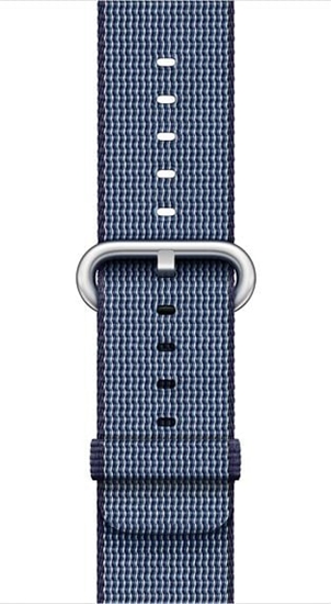 Изображение Apple Pasek z plecionego nylonu w kolorze nocnego bkitu do koperty 42 mm (MPW82ZM/A)