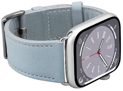Picture of Apple Watch (42/49mm) Puro E-CLASSIC Vegan Leather Watch Strap - Light Blue