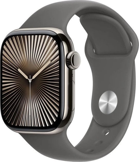 Изображение Smartwatch Apple Watch 10 GPS + Cellular 46mm Natural Titanium M/L Szary  (MWYA3QF/A)