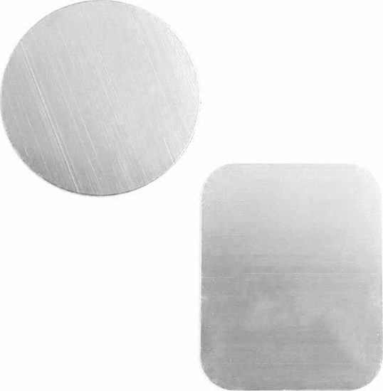 Picture of Aptel 2 Metalowe Blaszki do Uchwytu Magnetycznego na Telefon okrga+prostoktna srebrne AP22