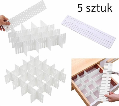 Picture of Aptel AG126H PRZEGRODY WKADY DO SZUFLAD BIAE 5szt