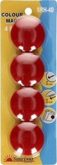 Picture of Argo Magnesy 40mm ARGO WF 607254 czerwone 4 szt