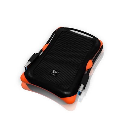 Picture of ARMOR A30 1TB USB 3.0 BLACK-ORANGE / PANCERNY / wstrząsoodporny