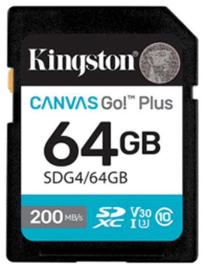 Picture of Atmiņas karte Kingston 64GB SDXC Canvas Go Plus Gen4