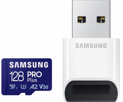 Attēls no Atmiņas karte Samsung microSDXC 128GB Pro Plus + USB Adapter