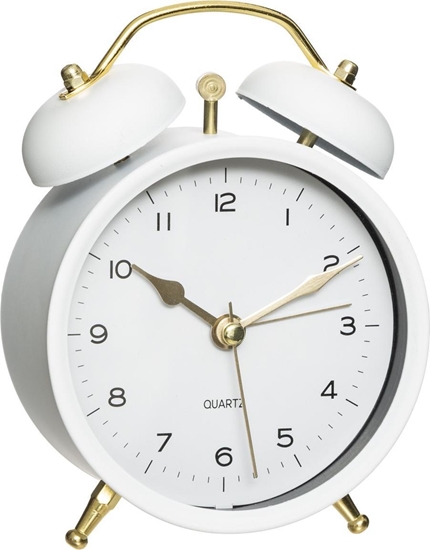Изображение Atmosphera Zegarek do sypialni Z budzikiem Biay matowy Retro