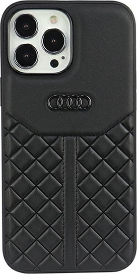 Picture of Audi Audi Genuine Leather iPhone 13 Pro Max 6.7" czarny/black hardcase AU-TPUPCIP13PM-Q8/D1-BK