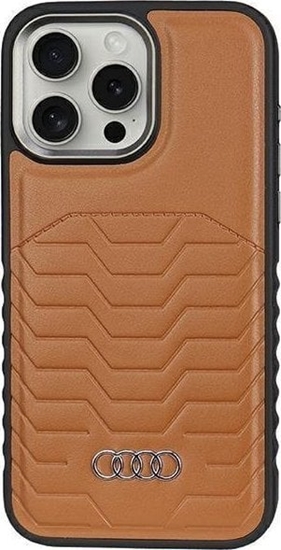 Изображение Audi Audi Synthetic Leather MagSafe iPhone 14 Pro Max 6.7" brazowy/brown hardcase AU-TPUPCMIP14PM-GT/D3-BN