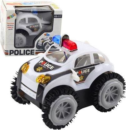 Изображение LeanToys Autko Policyjne Przewrotek Czujnik Przeszkód 360 wiata Dwiki Biay