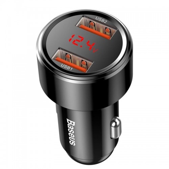 Изображение Auto lādētājs Baseus Magic Car Charger 2 x USB-A 45W Black