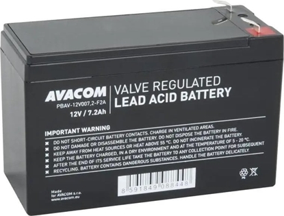 Attēls no UPS Avacom AVACOM baterie 12V 7,2Ah F2 (PBAV-12V007,2-F2A)