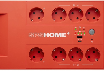 Attēls no Awaryjny zasilacz UPS Salicru SPS 850 HOME+ Red 850VA 480W 8x Schuko Line-interactive APFC