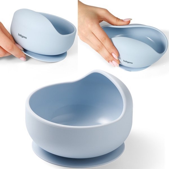 Изображение BabyOno 1481/01 MISKA SILIKONOWA Z PRZYSSAWK NIEBIESKA