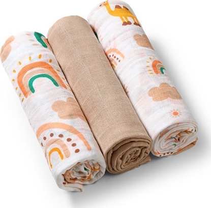 Picture of BabyOno 348/08 PIELUSZKI MULINOWE BEOWA 3SZT