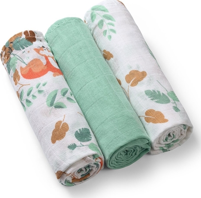 Picture of BabyOno 348/12 PIELUSZKI MULINOWE 3SZT ZIELONE